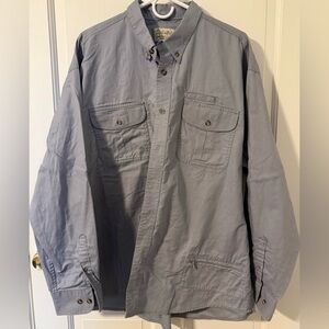 Cabela's Light Gray/blue Shirt Overshirt